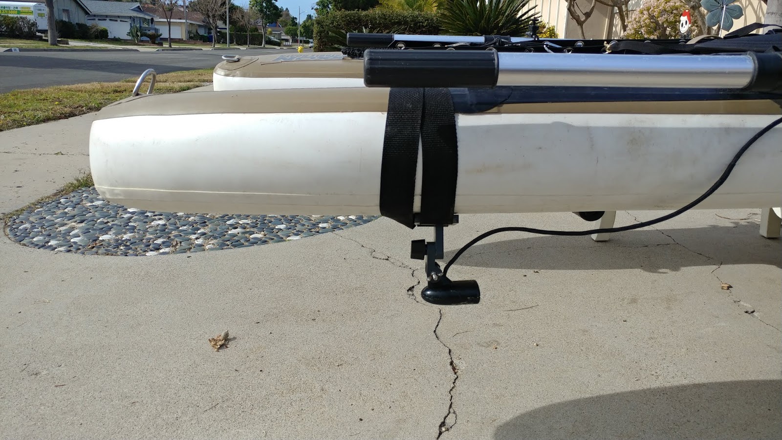 Float Tube Fishing Forum Blog System mounted to my