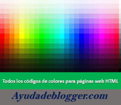Todos los códigos de colores para páginas web HTML