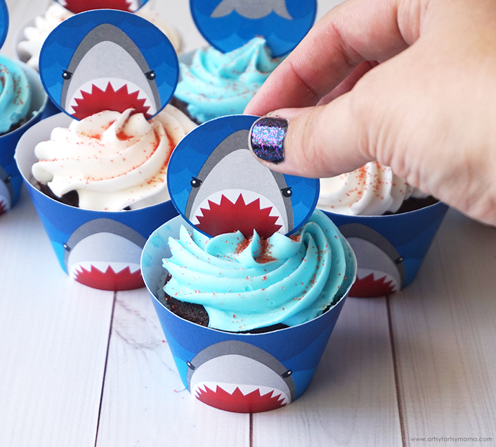 Free Printable Baby Shark Cupcake Topper Template Free Printable Baby 