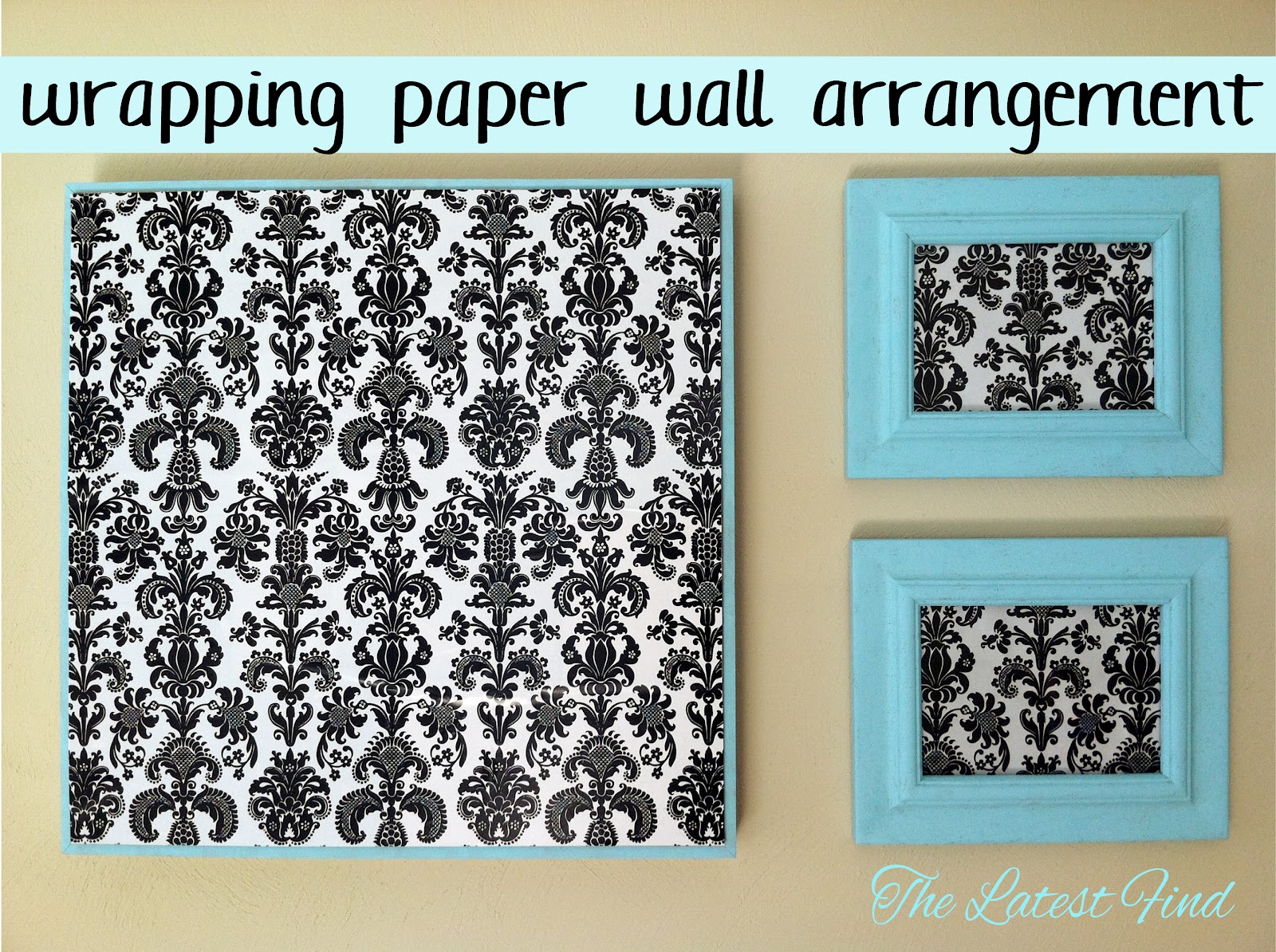 Make it Create...Free Cut Files and Printables Decorate for less...Wrapping paper Wall Arrangement