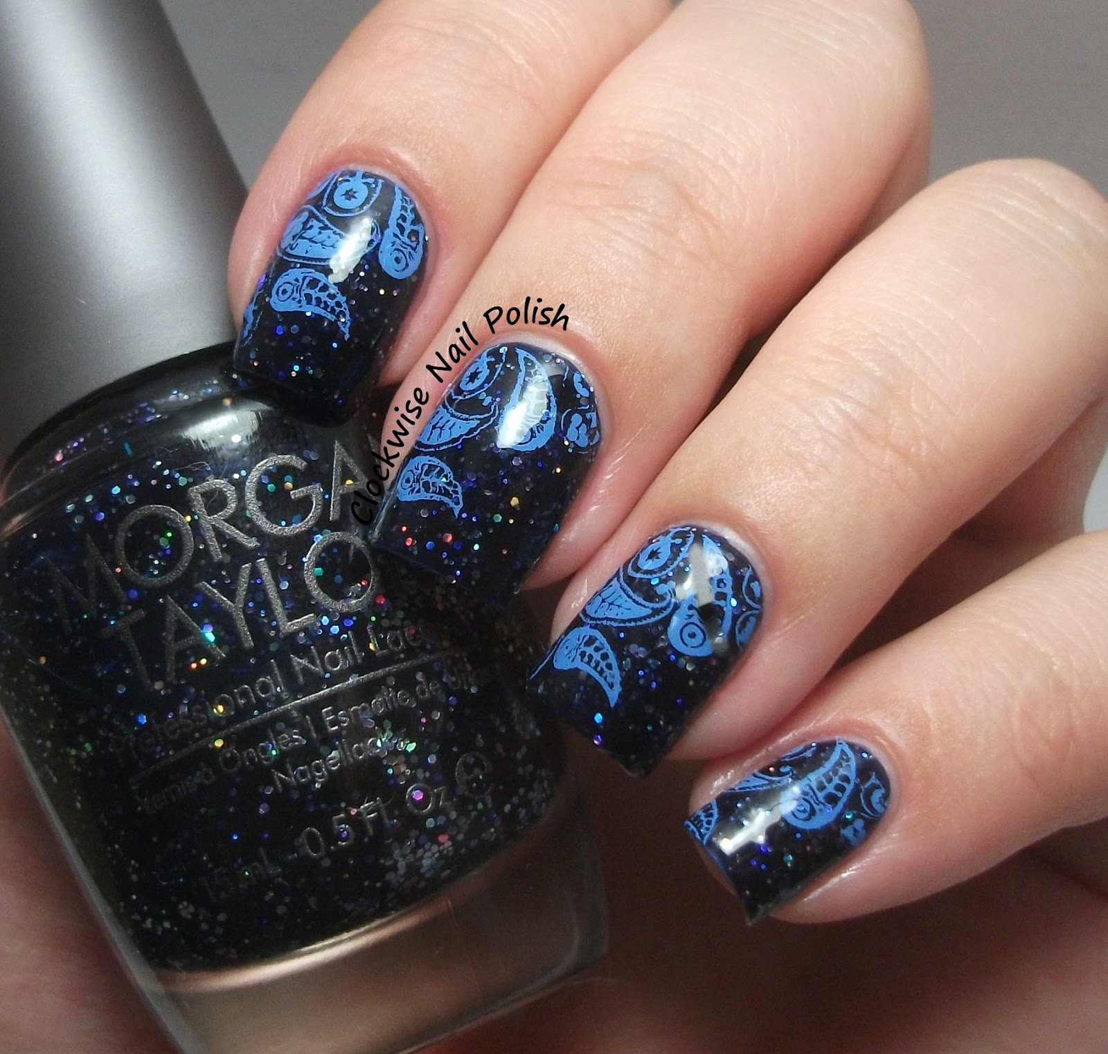 The Clockwise Nail Polish: Messy Mansion MM 48 Stamping Plate Review