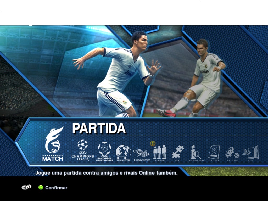 Quase Tudo de PES PES 2013TRADUÇÃO DOS MENUS PARA PORTUGUÊSBRASIL Quase Tudo de PES PES 2013TRADUÇÃO DOS MENUS PARA PORTUGUÊSBRASIL