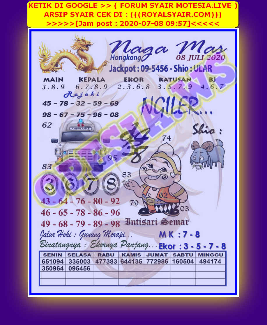 1 New Message Kode Syair Hongkong 8 Juli 2020 Forum Syair Togel Hongkong Singapura Sydney
