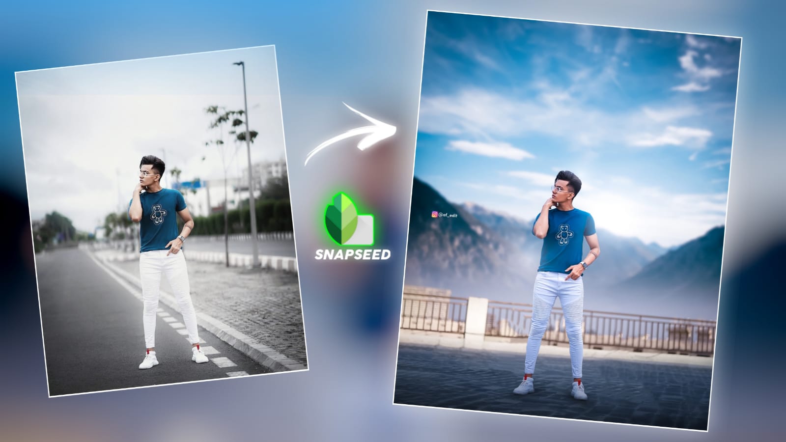 Snapseed Photo Background Replacement Tricks - [AF Edit]