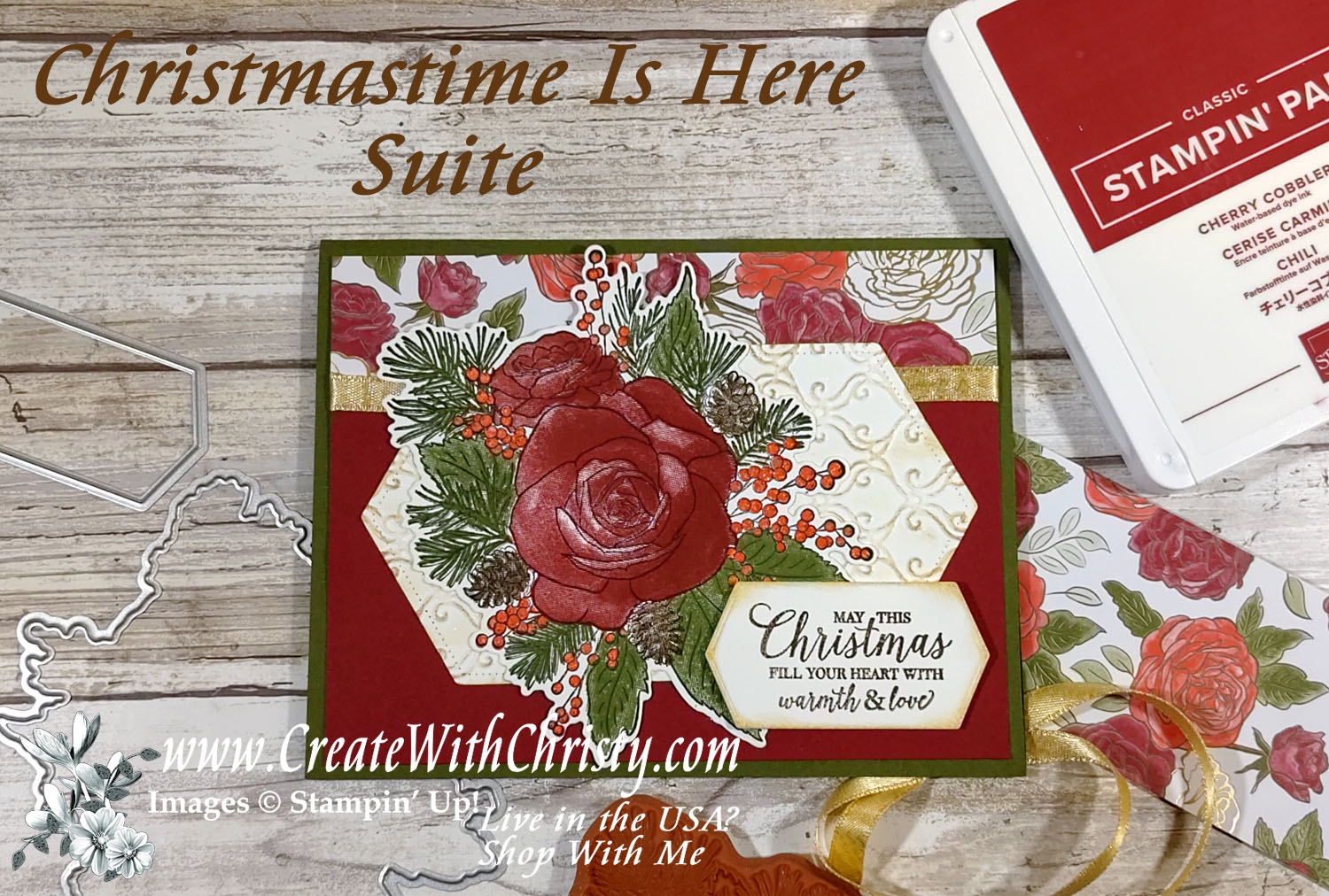 Christmas Rose Bundle Card [Create With Christy]
