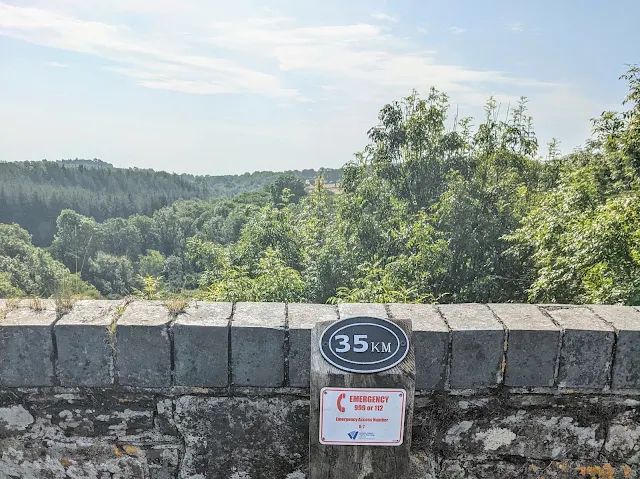 Trail marker on the Waterford Greenway