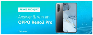 Amazon Oppo Reno3 Pro Quiz Answer 17 March 2020 Amazon Oppo Reno3 Pro Quiz Answer 17 March 2020
