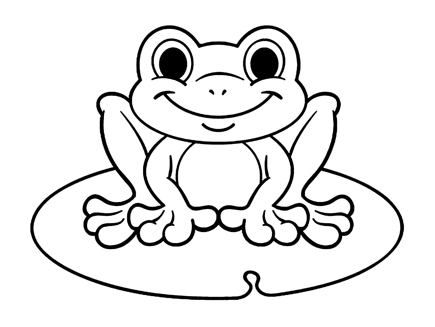 Tranh tô màu chú ếch có đôi mắt tròn
