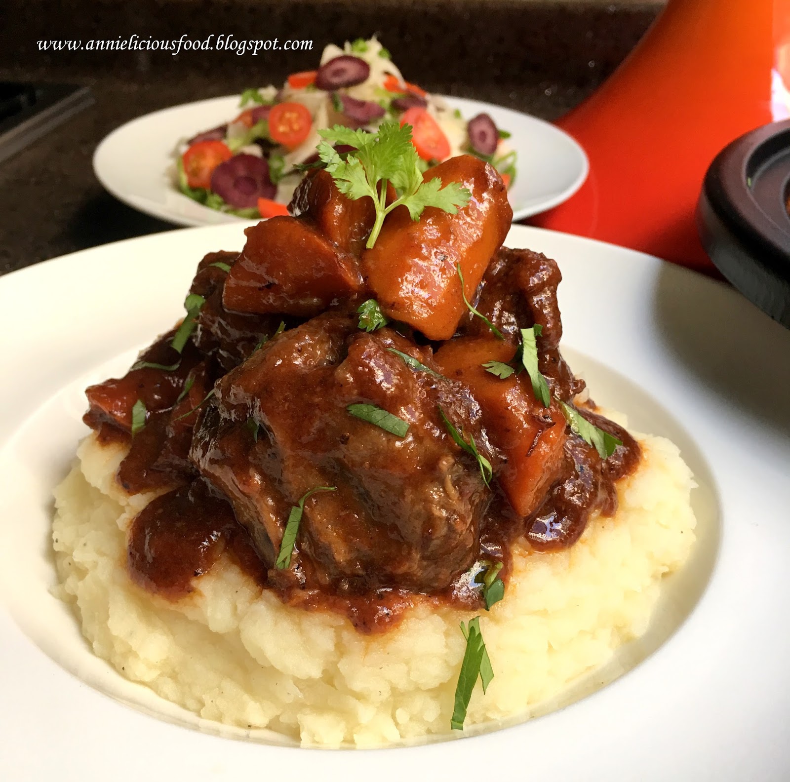 Annielicious Food Red Wine Oxtail Stew / Oxtail Bourguignon (紅酒燴牛尾)