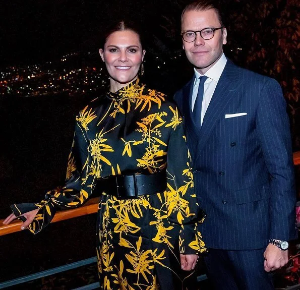 Crown Princess Victoria wore a new gold-flower print dress by Dagmar. IT Girls, Institute for Youth Development KULT, Challenge 2 Change