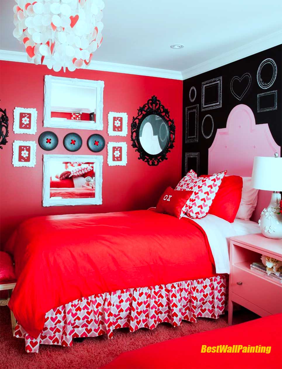 Red Bedroom Wall