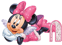Alfabeto de Minnie Mouse con alitas N.