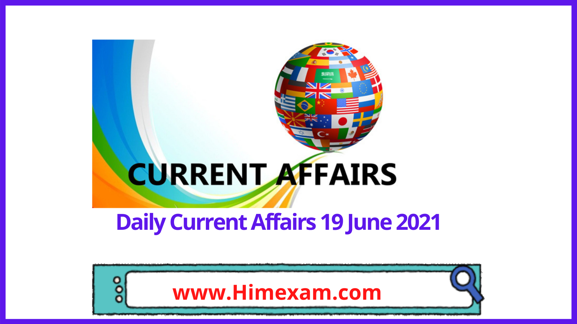Daily Current Affairs 19 June 2021 In English
