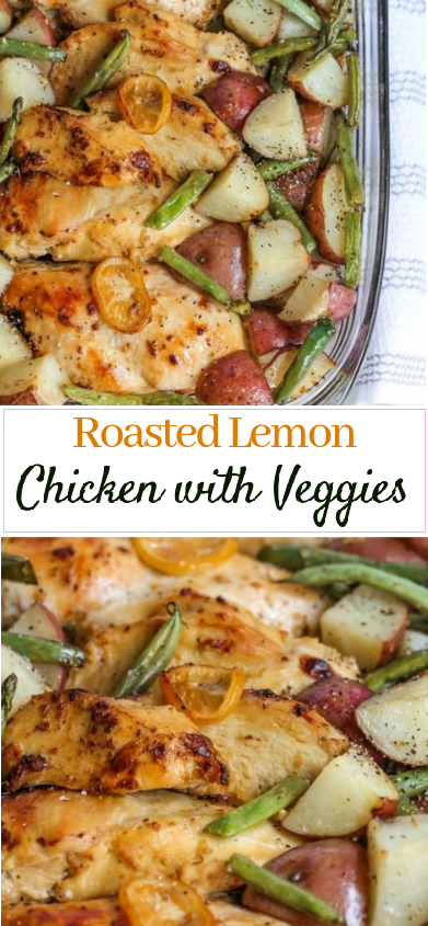 Roasted Lemon Chicken with Veggies #healthylunch #dinnerfood - Food Info