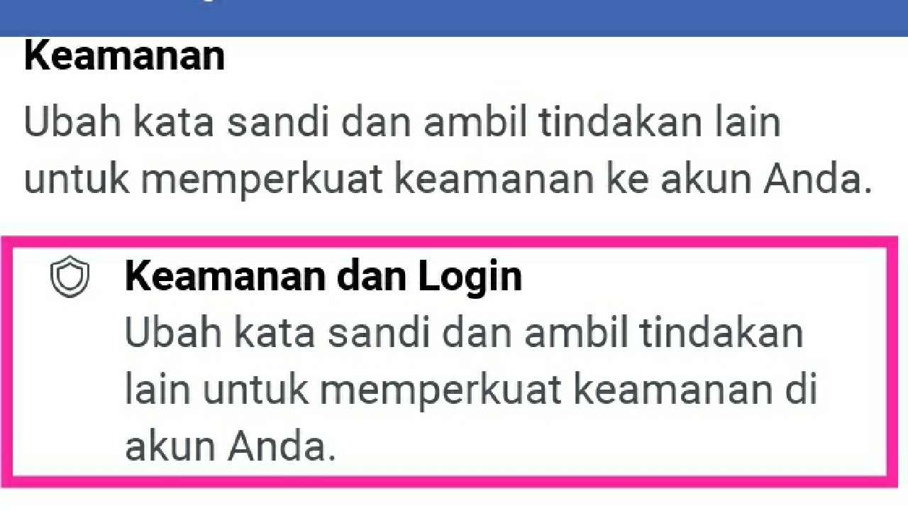 Ubah sandi FB