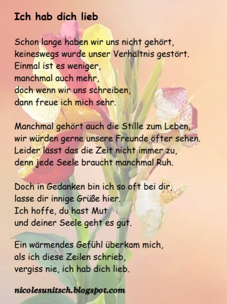 Ich hab dich gern sprüche