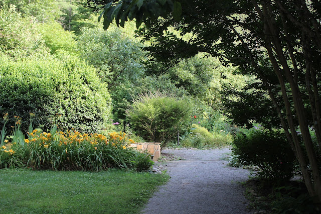 path at lily barn in evening