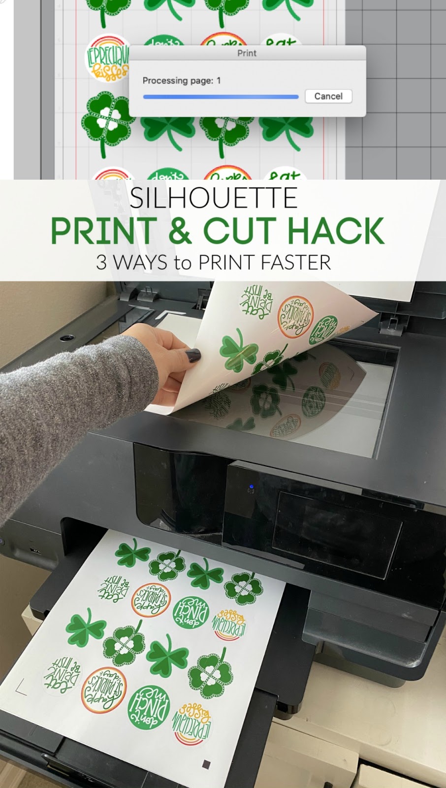 Download Free Cricut Print And Cut On A4 PSD Mockups.