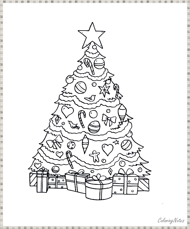 16 Easy Christmas Tree Coloring Pages Free Printable for Kids ...
