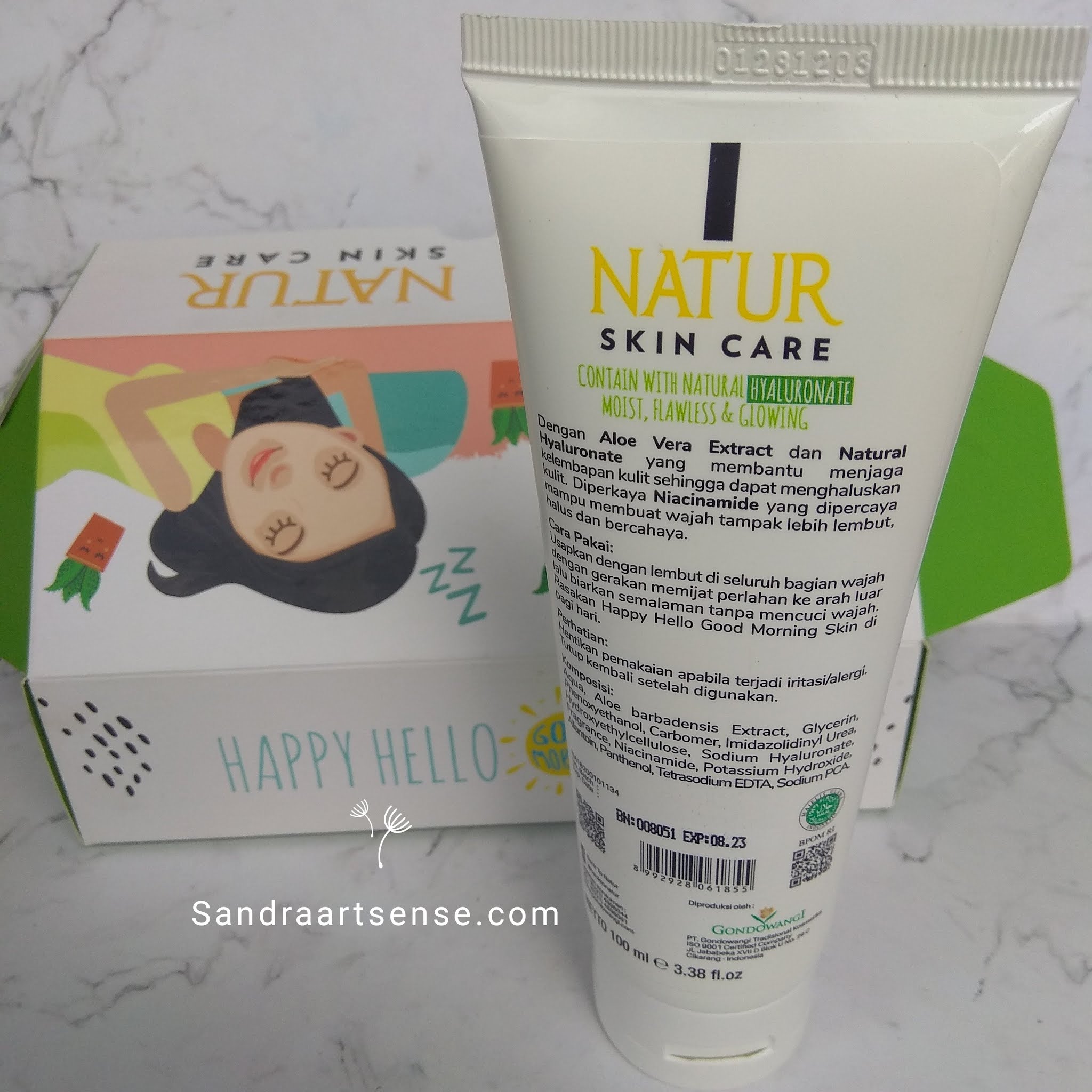 Review NATUR Sleeping Mask Aloe Vera