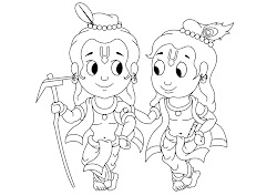 krishna balarama lord coloring sketches drawing pencil line eating chintan bhikaji bhagavat das unknown posted conch blowing