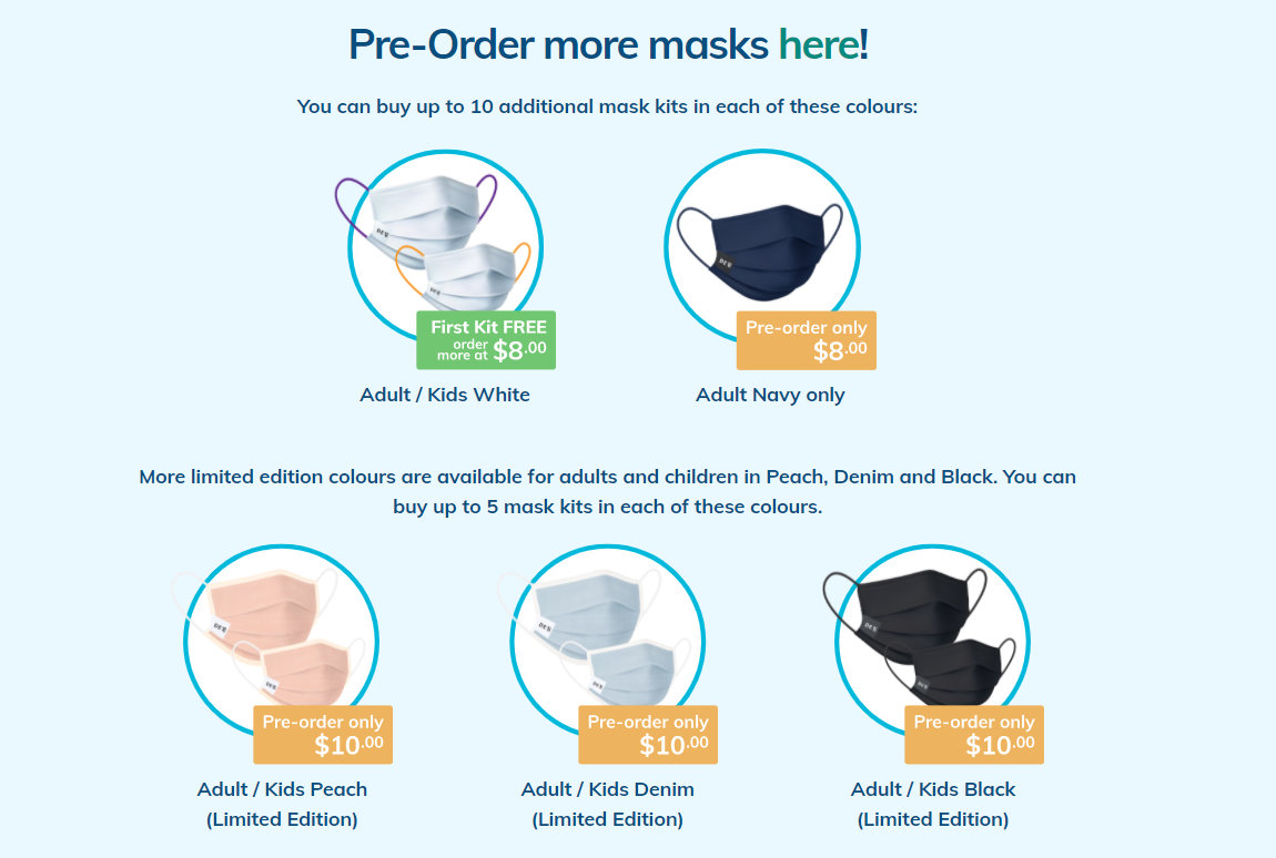 Free Reusable Masks can be collected from Sep 21