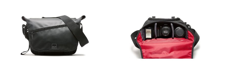 Borsa Mantona Premium Per Fotocamera Reflex - Nero/Metallico, 19x19x10cm