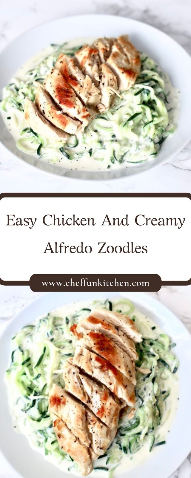 Easy Chicken And Creamy Alfredo Zoodles Easy Chicken And Creamy Alfredo Zoodles
