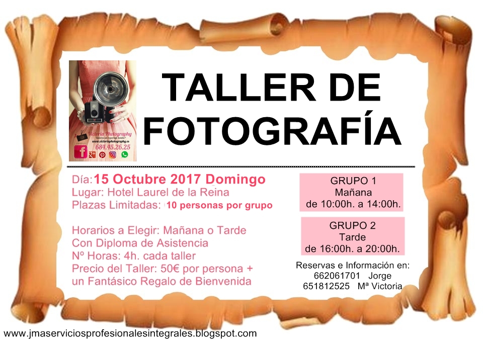 Taller de Fotografía 15 Octubre 2017