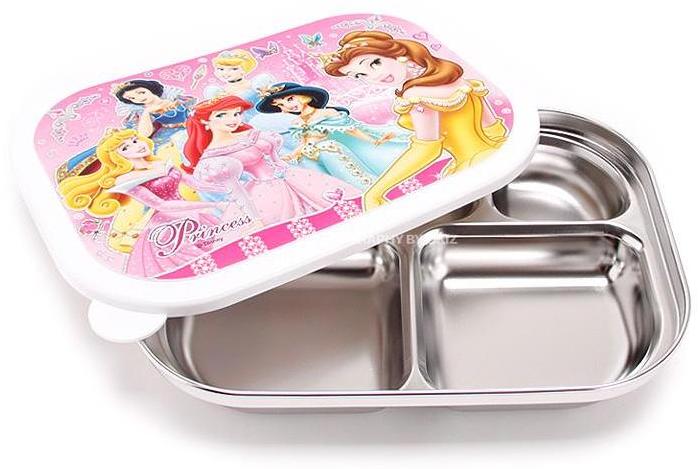 My Noble Baby: Disney 5 Princess Stainless Steel Partition Dish Tray