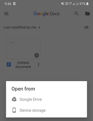 Open DOC file from device storage