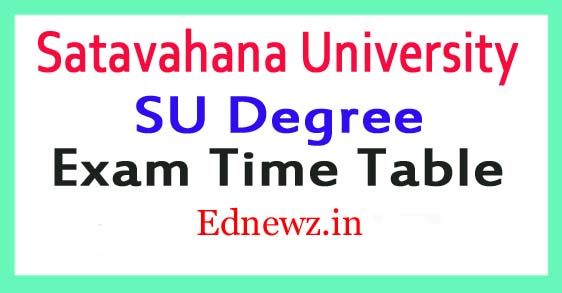 Satavahana University Degree Time Table Satavahana University Degree Time Table