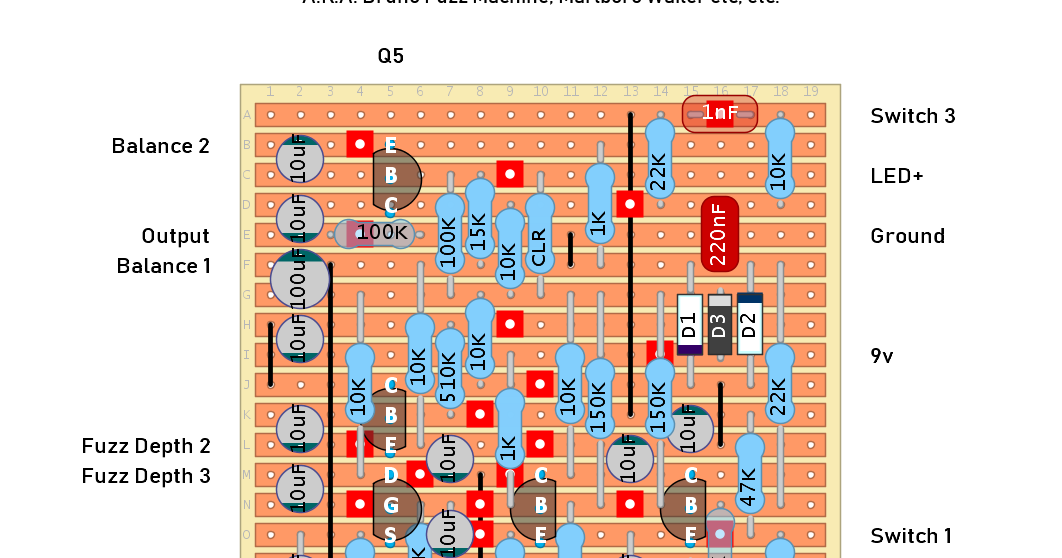 Dirtbox Layouts: Ibanez No. 59 Standard Fuzz
