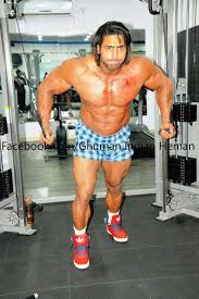 Varinder Singh Ghuman in gym on chestpress