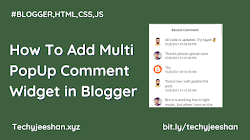 How To Add Multi Pop up Comment Widget in Blogger Website 
