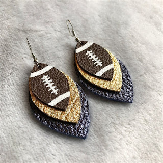football earrings