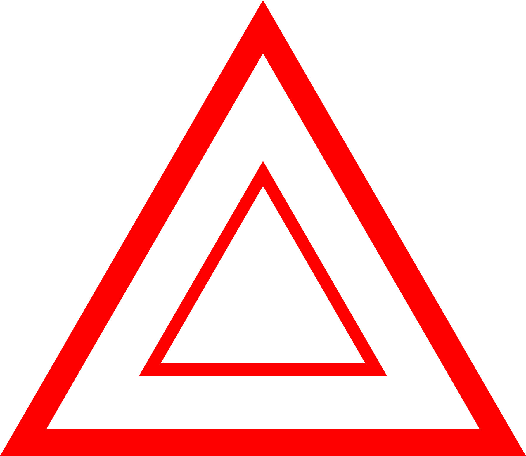 Two red interlocking triangles