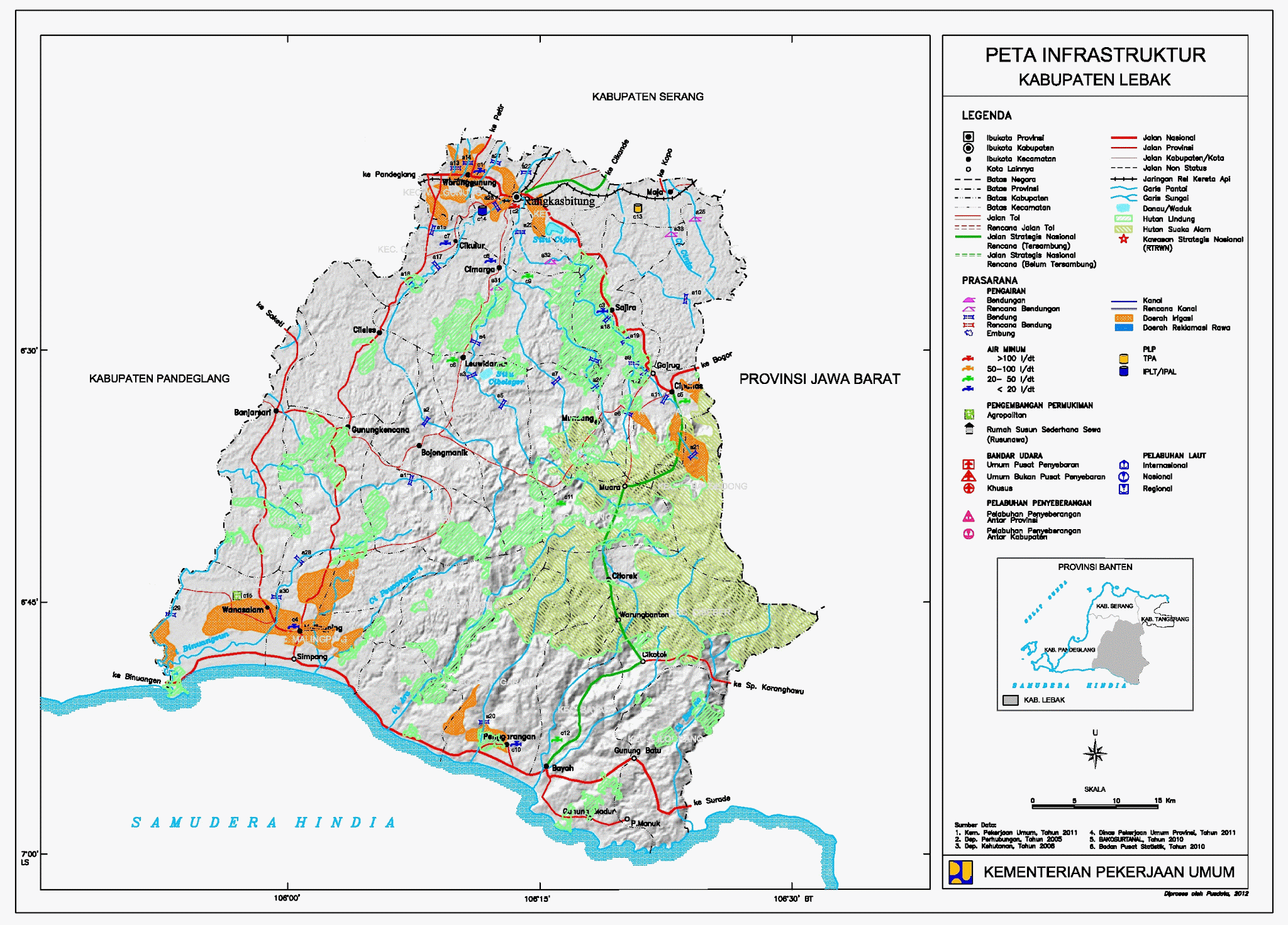 Peta Kota: Peta Kabupaten Lebak