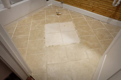 existing bath floor tile angle bad tiling ugly