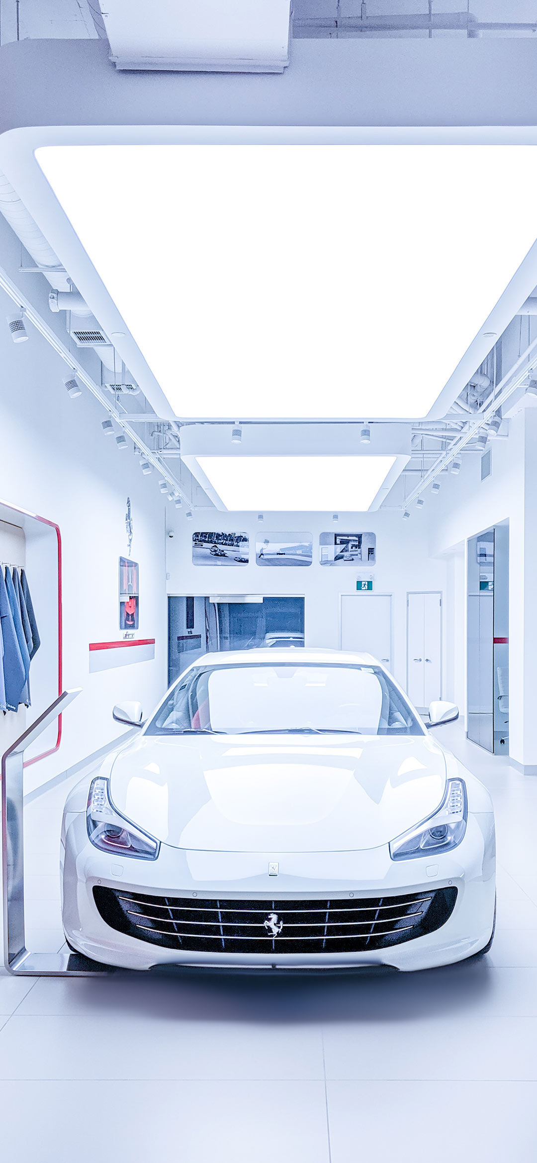White%2BFerrari%2Bcar%2Binside%2Bwhite%2Bbuilding%2Bwallpaper