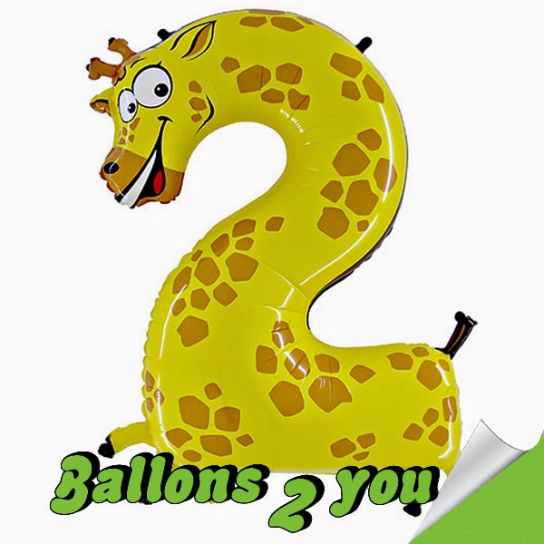 Riesen Giraffe Tierzahl  Folienballon 