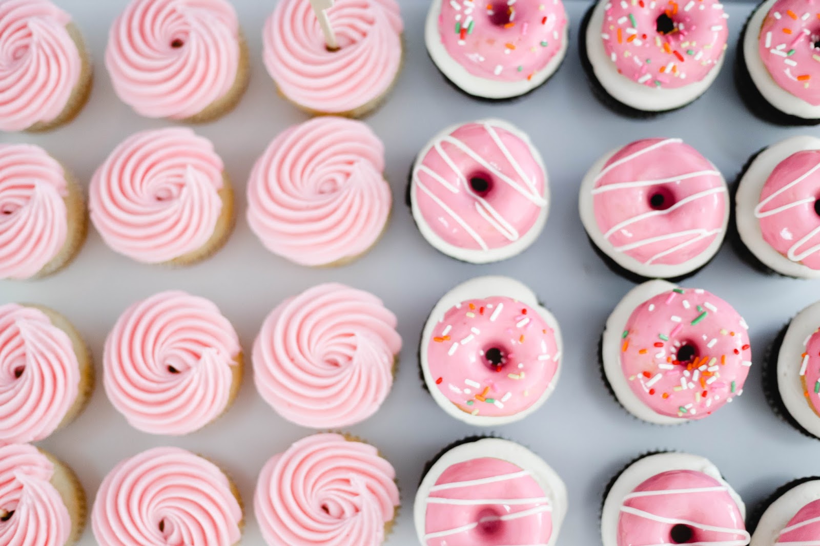 bright & bold Mini Cupcake Donuts