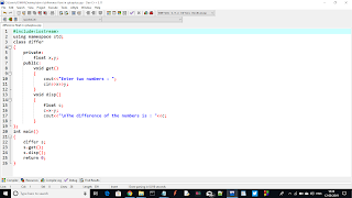 Difference between two numbers(float) in C++ Language without and with ...