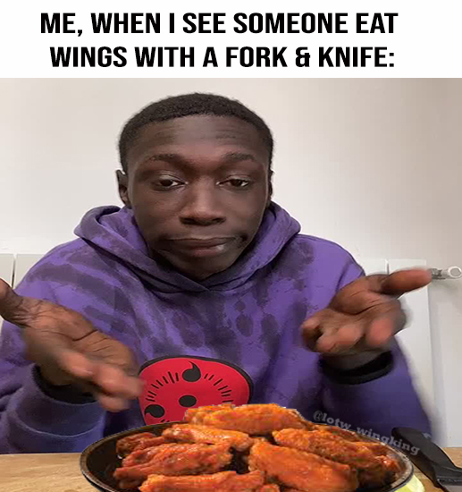 LOTW Meme Monday = Khabane Lame Judges you Eating Wings with a Fork.