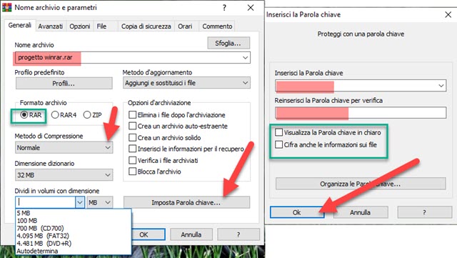 creare file RAR con WinRAR e menù contestuale creare file RAR con WinRAR e menù contestuale