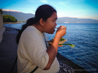 Woman Traveler Getting Breakfast By The Beach In The Fresh Morning North Bali Indonesia
