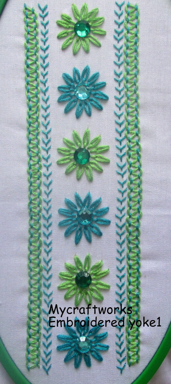 My craft works embroidered yoke  1 gifts