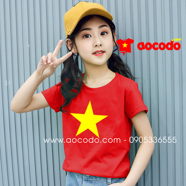 Áo cờ đỏ sao vàng cho bé ở Ninh Thuận