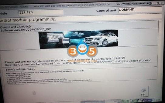Update Telematics on Mercedes W211 with das 7