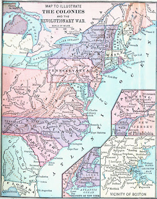 Revolutionary War map from etc.usf.edu